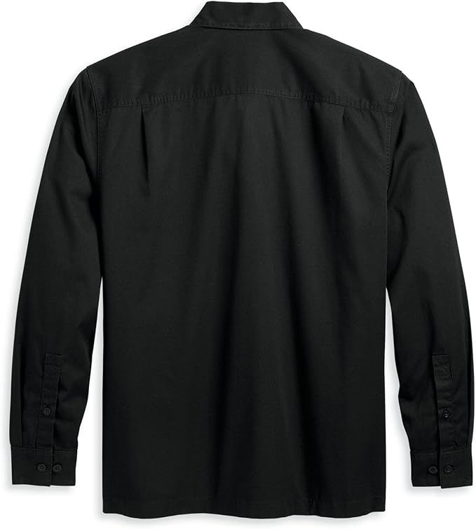 Camicia Harley Davidson Uomo, Manica Lunga, Blu Navy, In Cotone, Vintage, Con Logo, Nuovo Con Etichette