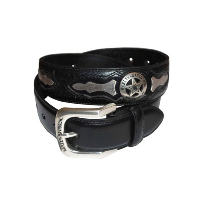 Harley Davidson Black Belt Men s Leather Man Belt Deputy Ref. HDMBT100 americanclanshop