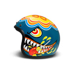 HARLEY DAVIDSON (PRODOTTO DMD) Casco Jet Cafe Racer DMD RETRO Lollipop Blu Lucido REF.1JTS31000LP