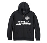 Harley davidson Felpa zip-up con cappuccio Screamin' Eagle da uomo - Black Beauty ref 96011-24VM