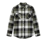HARLEY DAVIDSON Camicia di flanella Essence a maniche lunghe - Plaid - Harley Black & Grape Leaf REF. 96030-25VM
