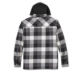 Harley Davidson jacket jacket with hoods traveler - plaid - harley black and blackned pearl ref.96134-25vm