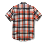 Camisa de cuadros hombre HARLEY DAVIDSON H-D TECH COOLMAX - Cuadros - Naranja Asfalto y Harley REF.96200-26VM