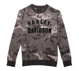 HARLEY DAVIDSON Maglione mimetico Staple da uomo - Camo - Grigio Codice articolo: 96310-23VM