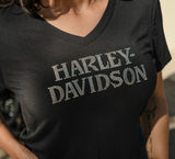 Camiseta Mujer HARLEY DAVIDSON Willie G Skull Bling - Harley Negro REF.96333-26VW