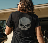 Camiseta Mujer HARLEY DAVIDSON Willie G Skull Bling - Harley Negro REF.96333-26VW