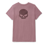 Camiseta de V Mujer HARLEY DAVIDSON Willie G Skull Bling - Nostalgia Rose REF.96334-26VW
