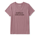 Camiseta de V Mujer HARLEY DAVIDSON Willie G Skull Bling - Nostalgia Rose REF.96334-26VW