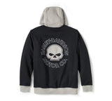 Harley Davidson with hooded and hinge sweater Willie G Skull in colorblock style ref.96360-25vm