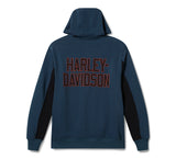 HARLEY DAVIDSON H-D Essential Full Zip Hoodie für Herren – Colorblock – Midnight & Harley Black REF.96423-26VM