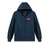 HARLEY DAVIDSON H-D Essential Full Zip Hoodie für Herren – Colorblock – Midnight & Harley Black REF.96423-26VM