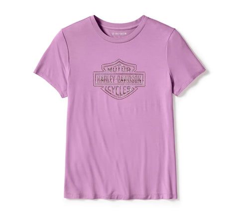 Harley Davidson Shirt Essential Bling Cross Random Bing - Orchid Ref. 96545-25vw