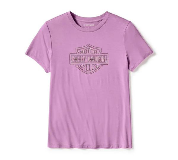 Harley Davidson Shirt Essential Bling Cross Random Bing - Orchid