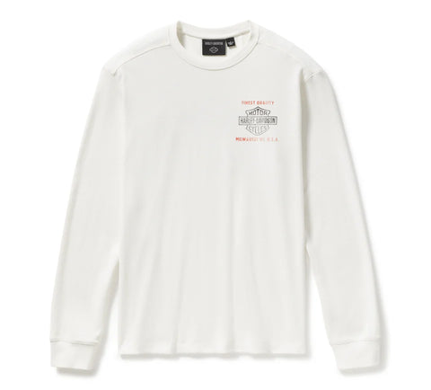 Harley Davidson thermal jersey with long sleeves Parts & Service for men - Cloud Dancer Ref.96725-25vm