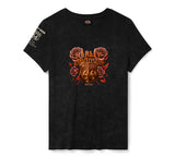 HARLEY DAVIDSON T-shirt à manches courtes et col en V légendaire H-D Route 66 Foil pour femme REF.96809-26VW