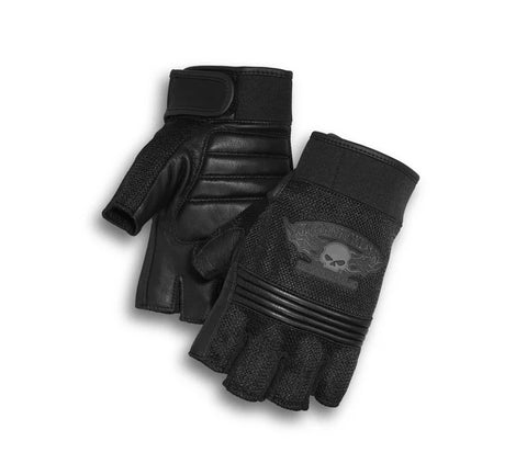 Harley Davidson gloves without fingers Winged Willie G Skull as a man Ref. 982777777vm