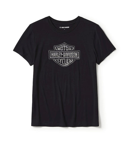 Harley-Davidson® Maglietta girocollo Essential Bling da donna - Harley Black REF.99121-25VW