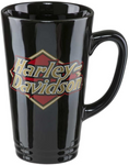 Harley-Davidson Core H-D Latte Logotipo, 16 oz, color negro HDX-98608