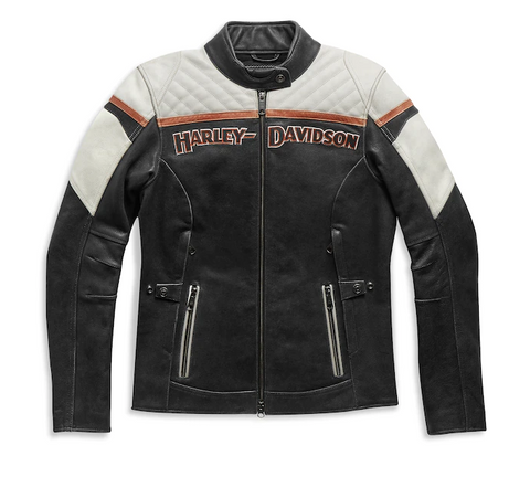 HARLEY DAVIDSON Giacca in pelle Miss Enthusiast II con Triple Vent System H-D da donna REF. 98008-21EW