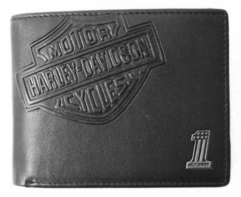 Bar de portefeuille en cuir Harley-Davidson et courte réf. CR2338L-Black